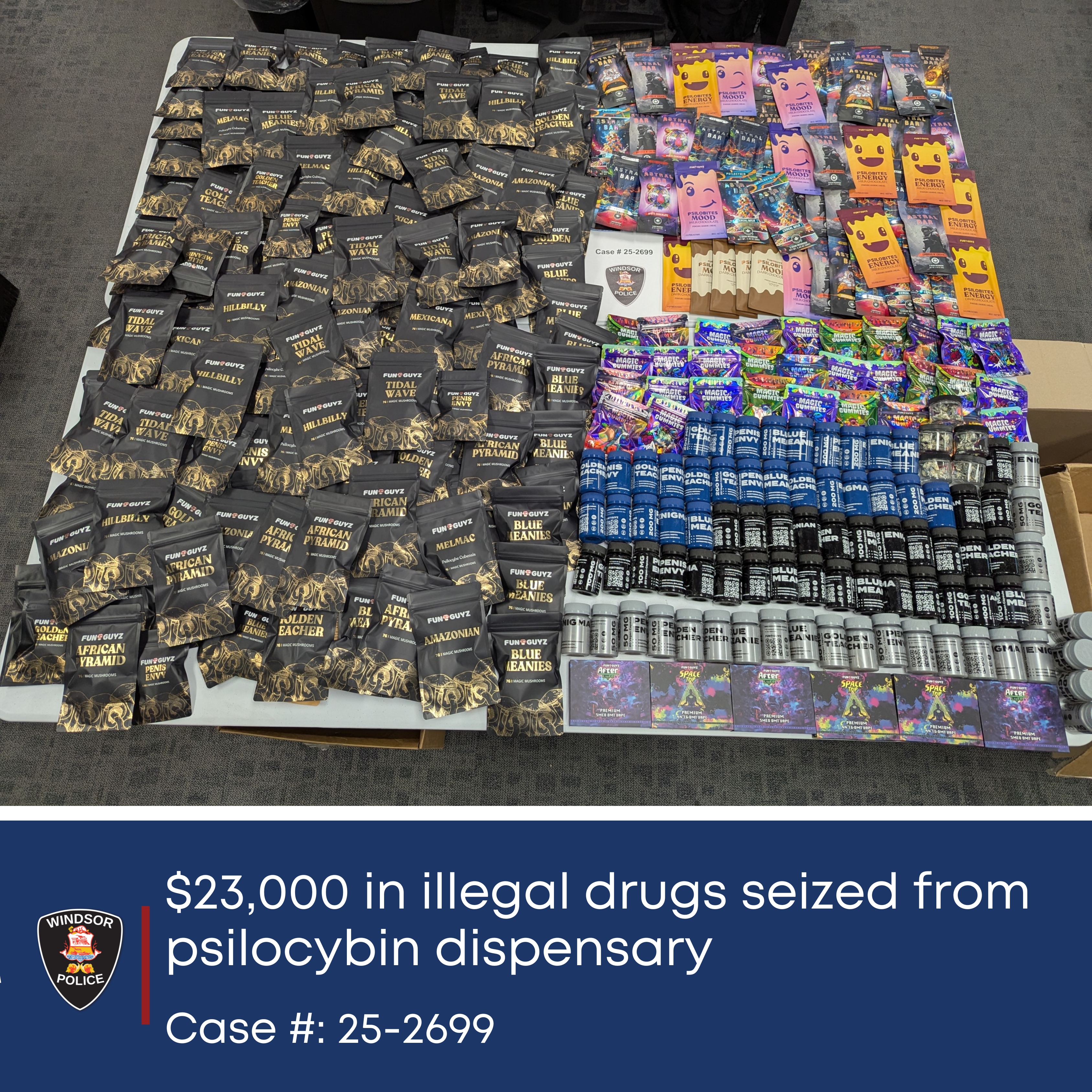 Photo of drugs seized 